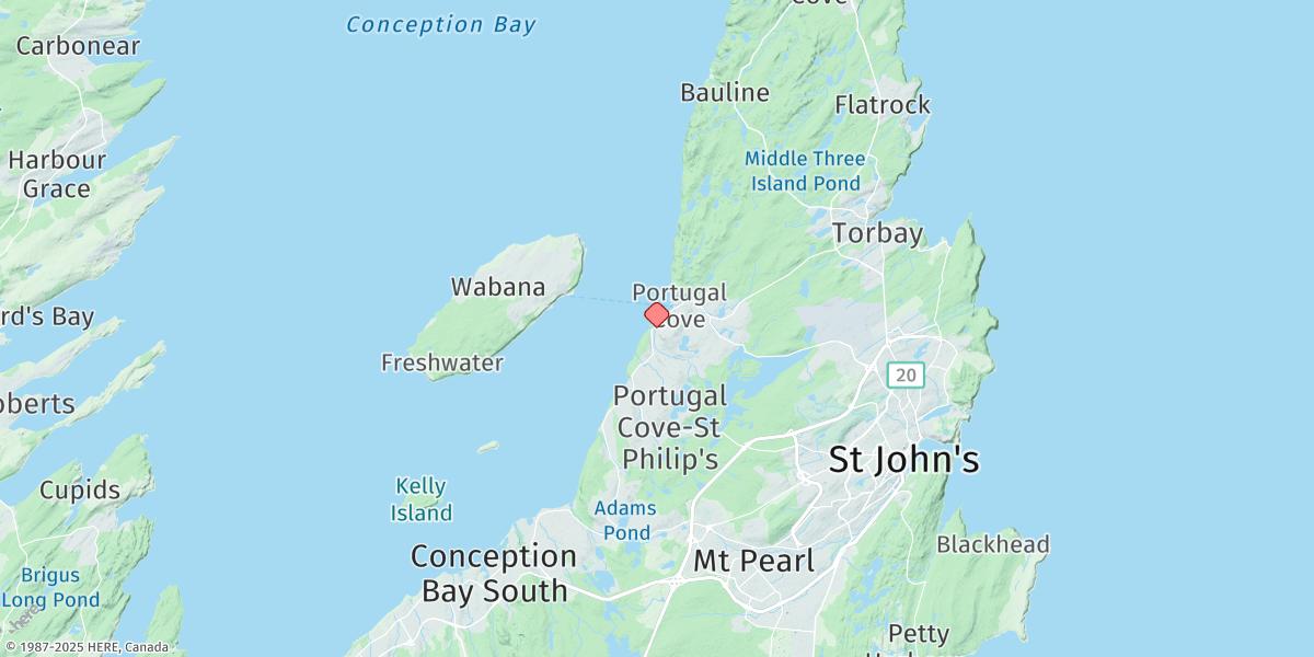 Map of PORTUGAL COVE