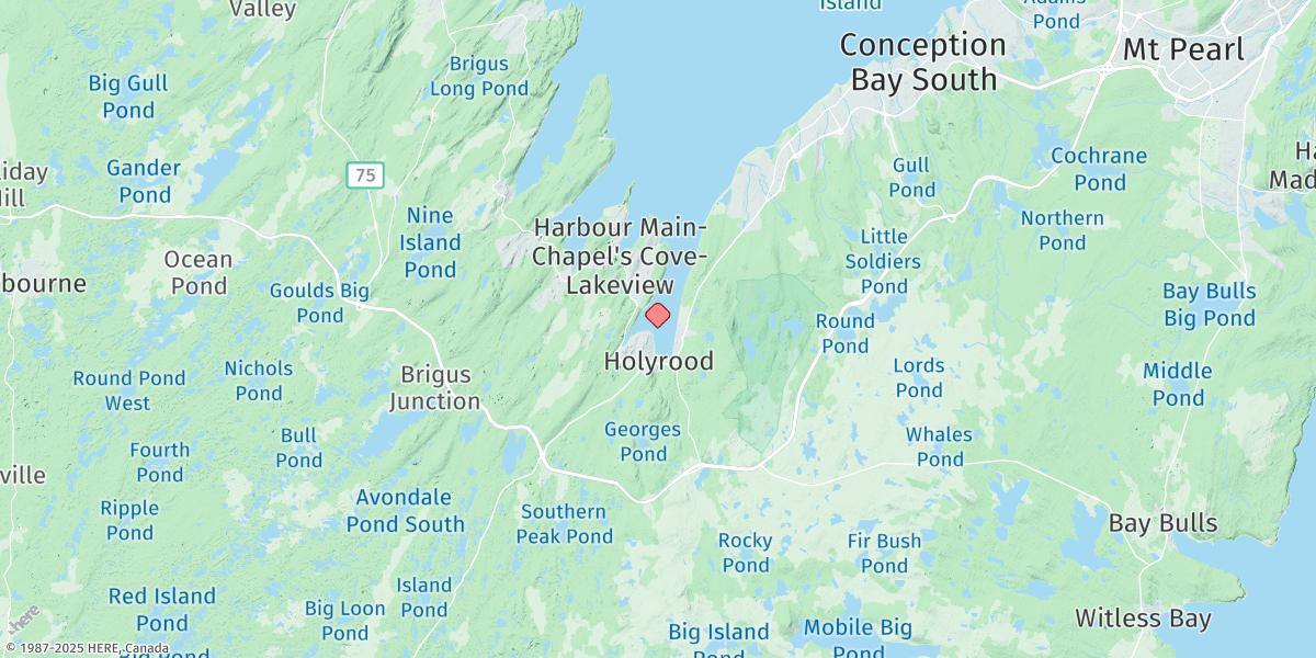 Map of HOLYROOD BAY