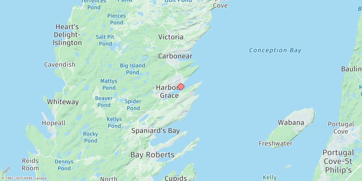 Map of HARBOUR GRACE