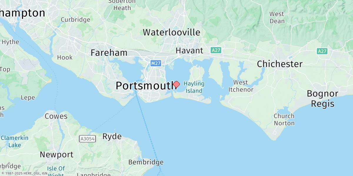 Map of Langstone Harbour