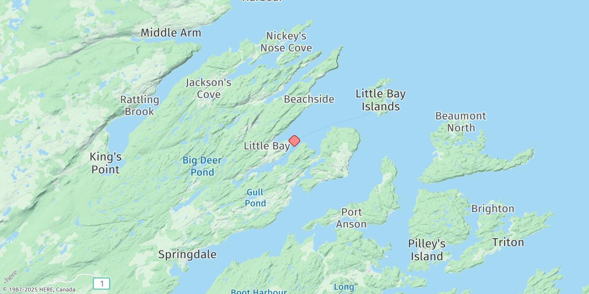Map of LITTLE BAY ARM