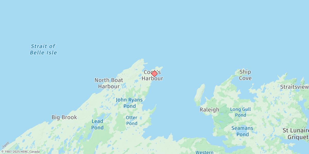 Map of COOKS HARBOUR