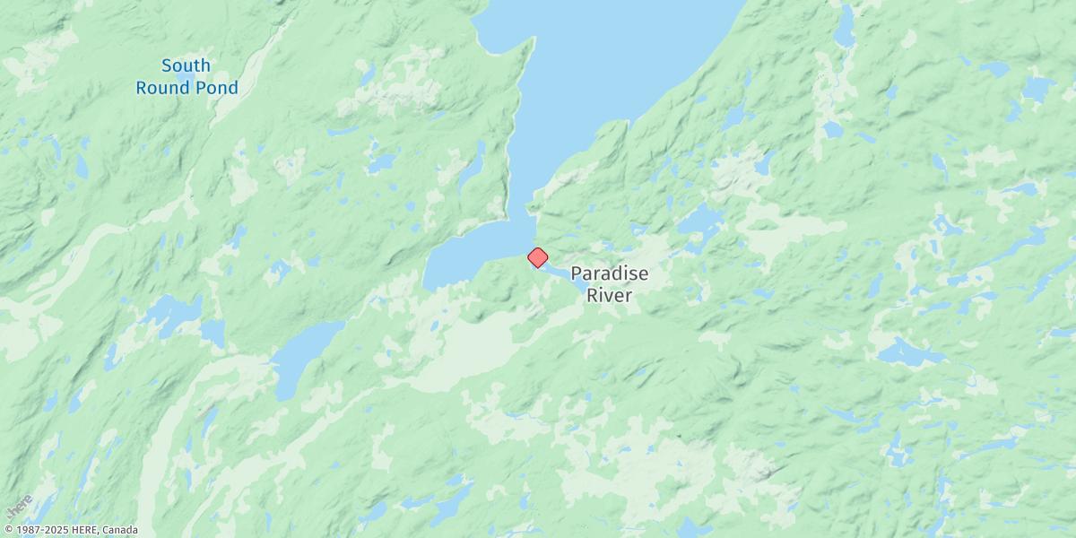Map of PARADISE RIVER