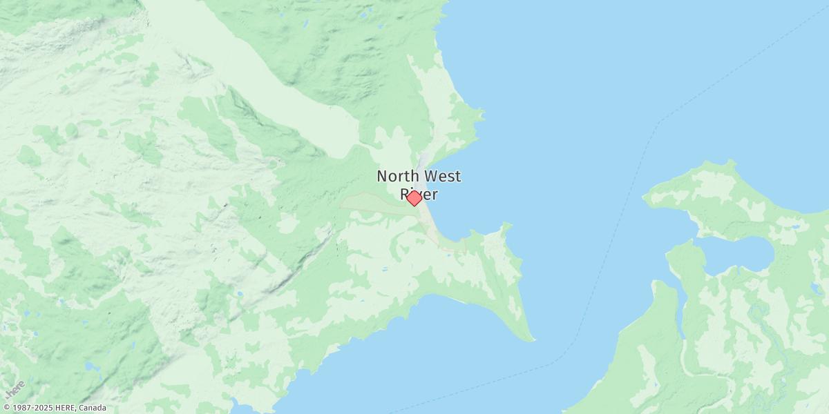 Map of NORTH WEST RIVER