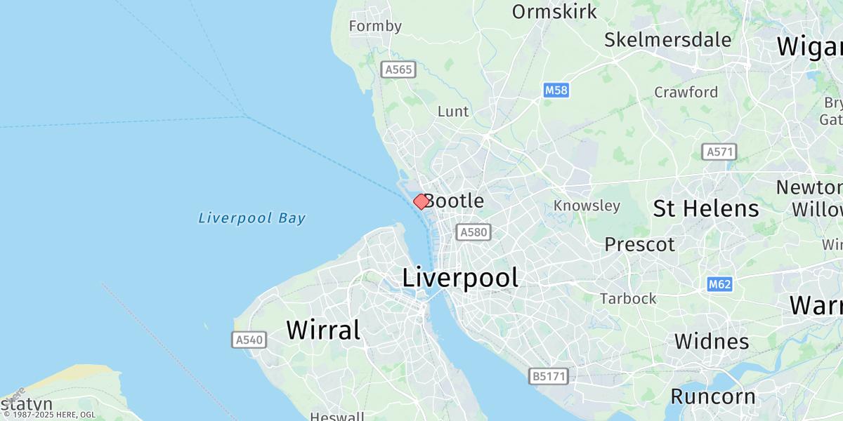 Map of Liverpool (Gladstone Dock)