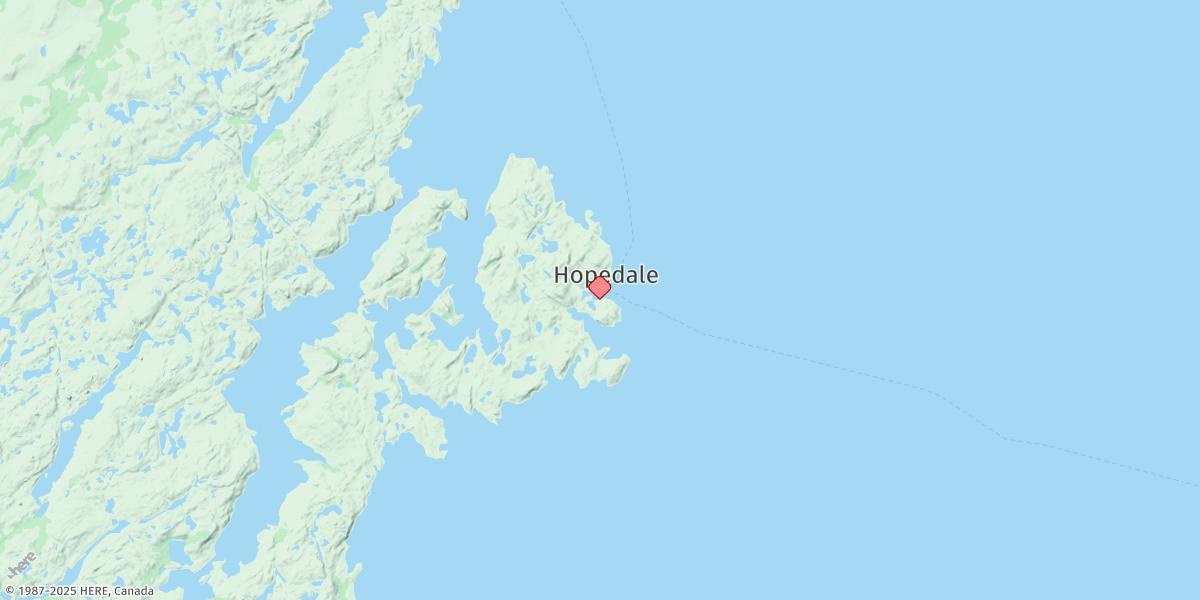 Map of HOPEDALE