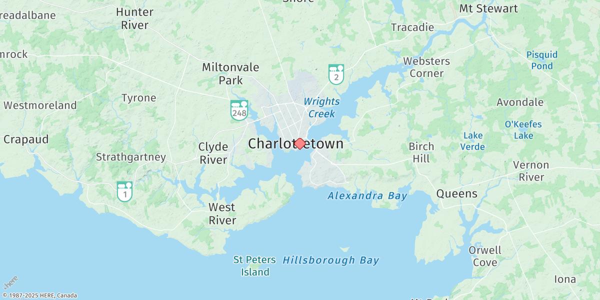 Map of Charlottetown