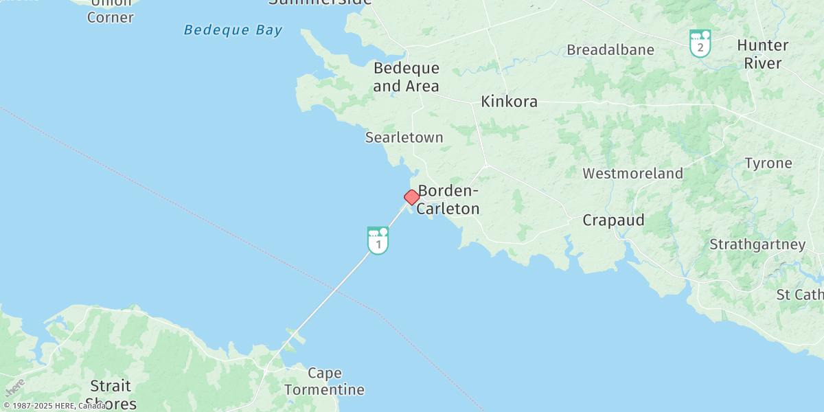 Map of PORT BORDEN