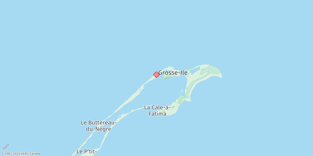 Map of Grosse Île - Mine Seleine