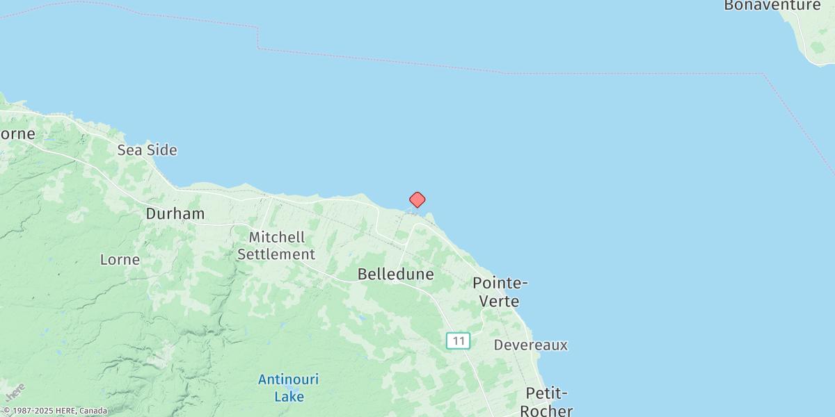 Map of Belledune