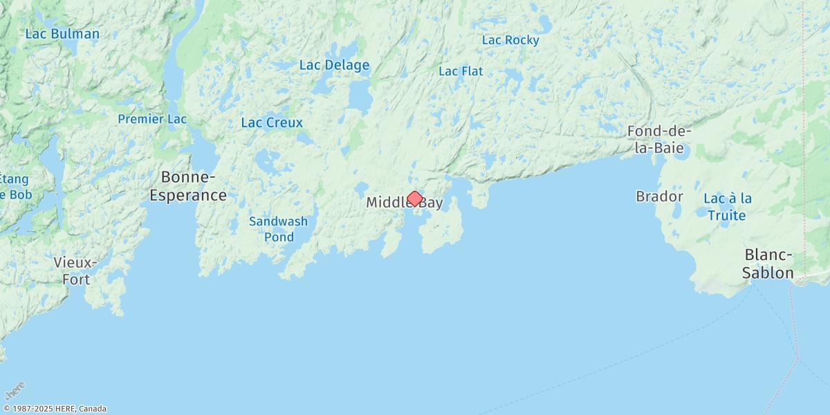 Map of Middle Bay