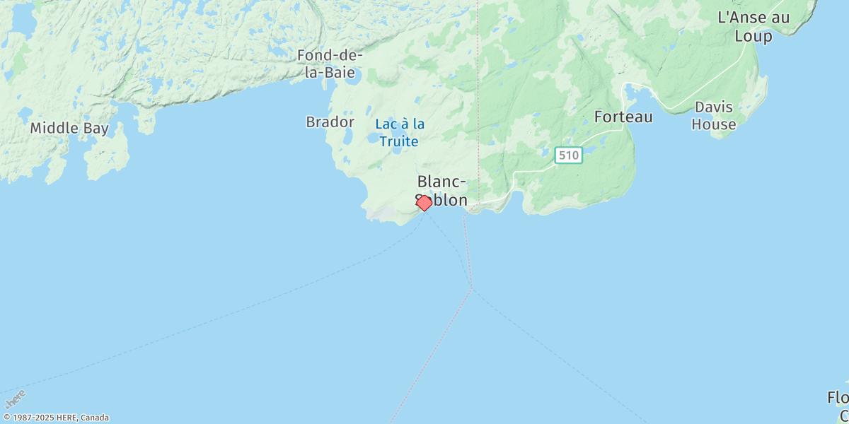 Map of Blanc-Sablon