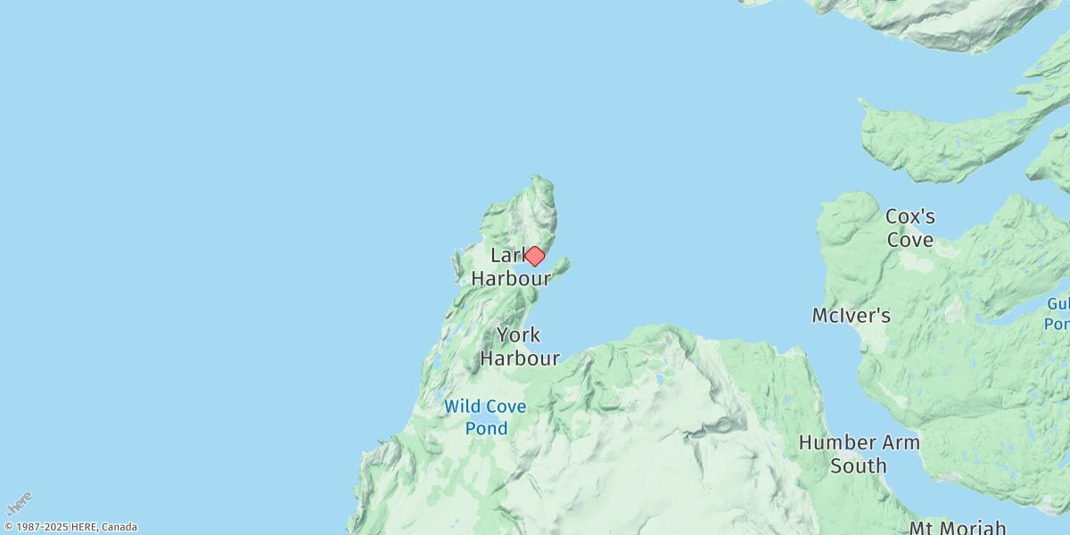 Map of LARK HARBOUR