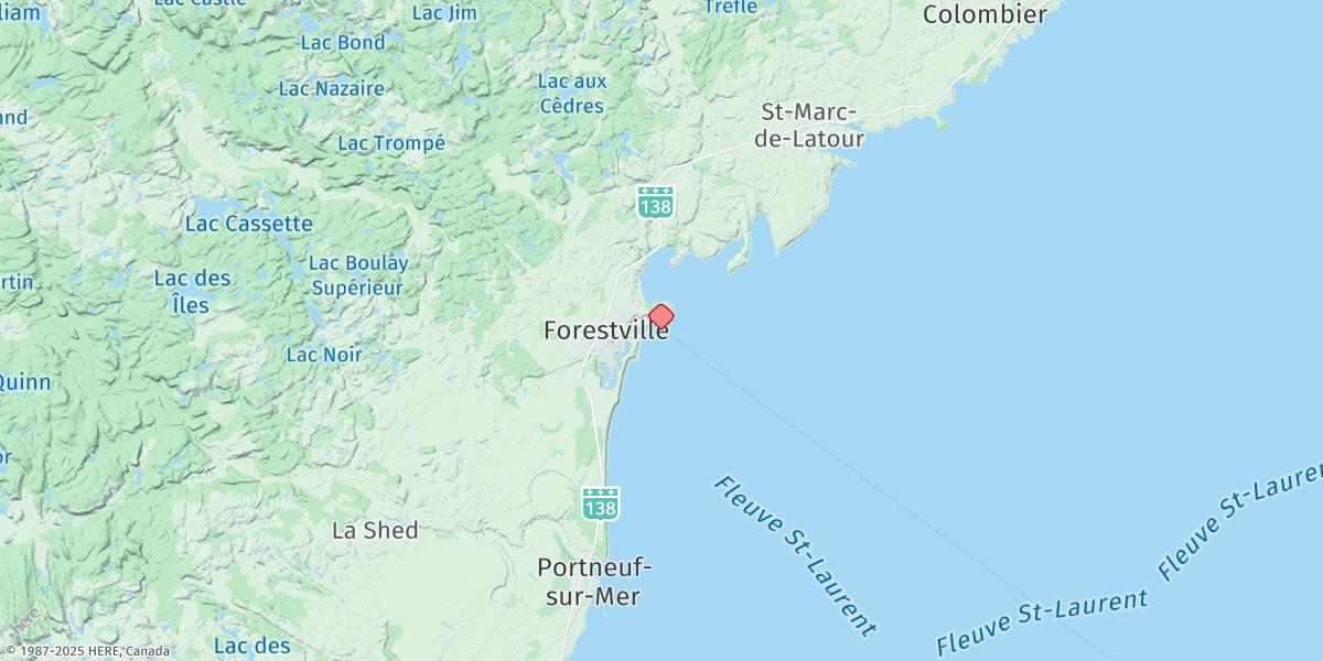 Map of Forestville
