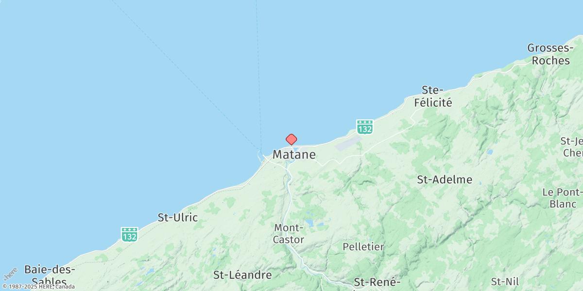 Map of Matane
