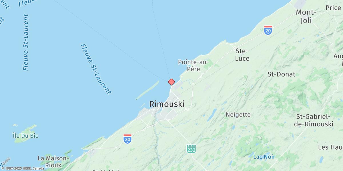 Map of Rimouski