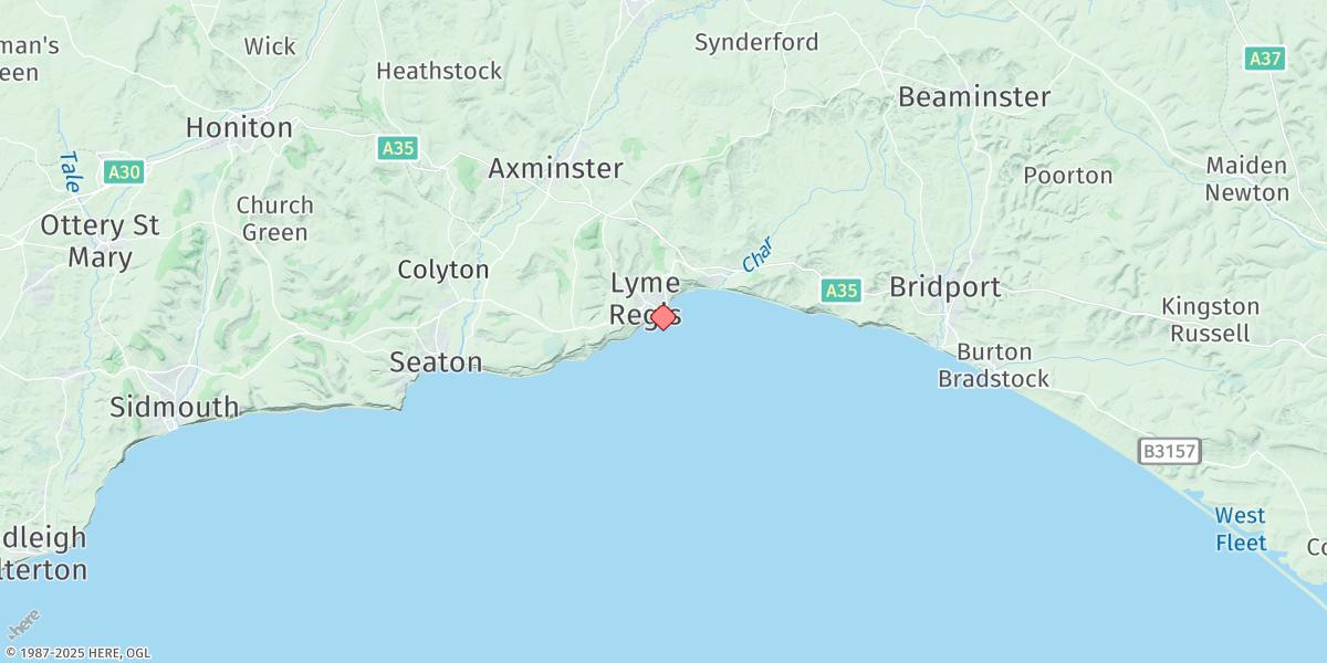 Map of Lyme Regis