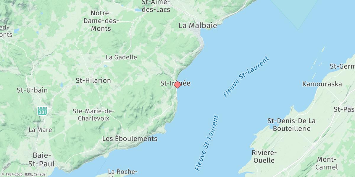 Map of Saint-Irénée