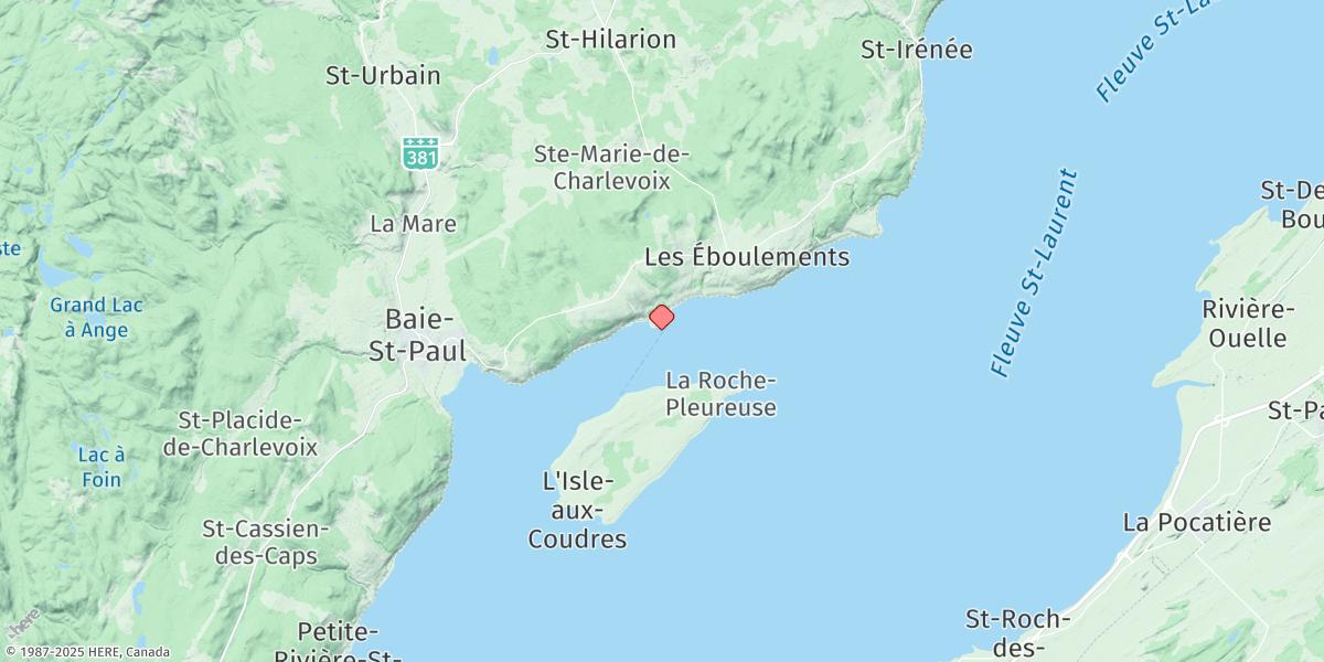 Map of Saint-Joseph-de-la-Rive