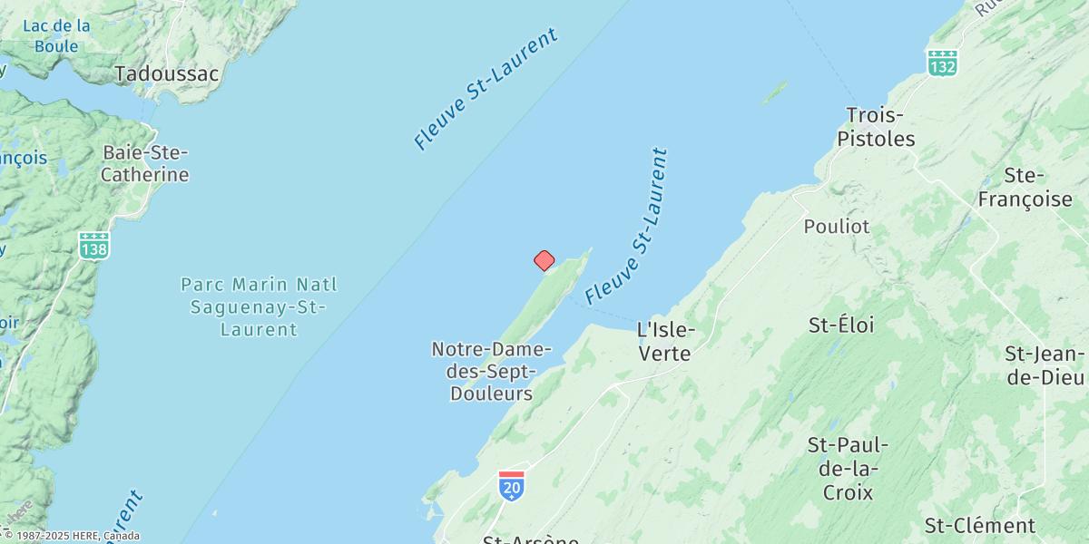 Map of Île Verte