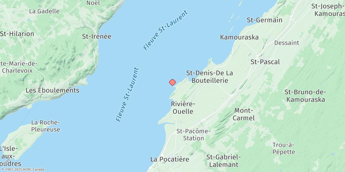 Map of Pointe-aux-Orignaux