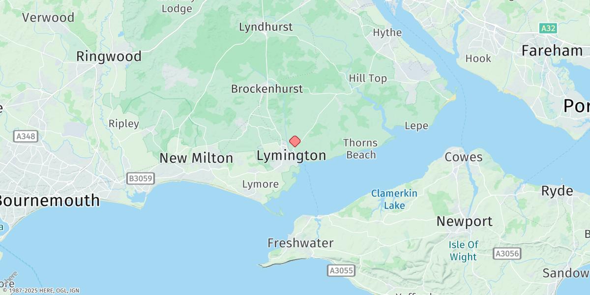 Map of Lymington