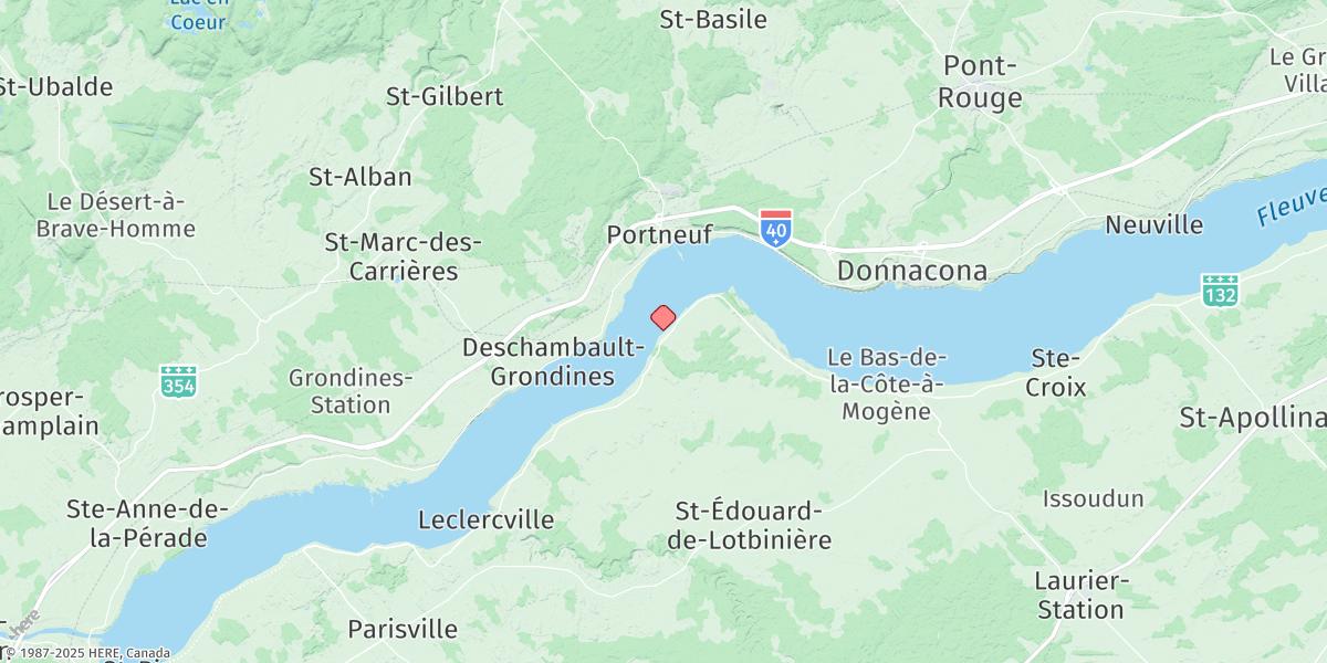 Map of Lotbinière (moulin à blé)