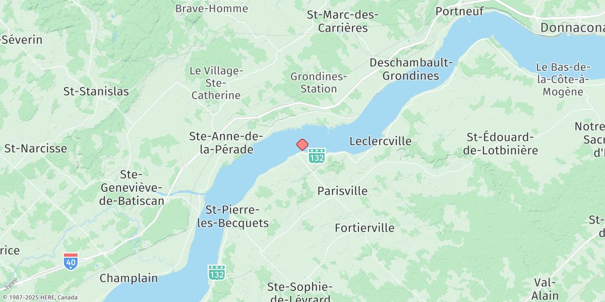 Map of Deschaillons-sur-Saint-Laurent
