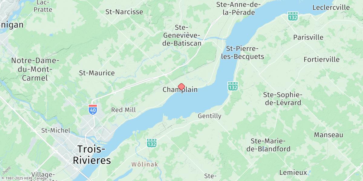 Map of Champlain