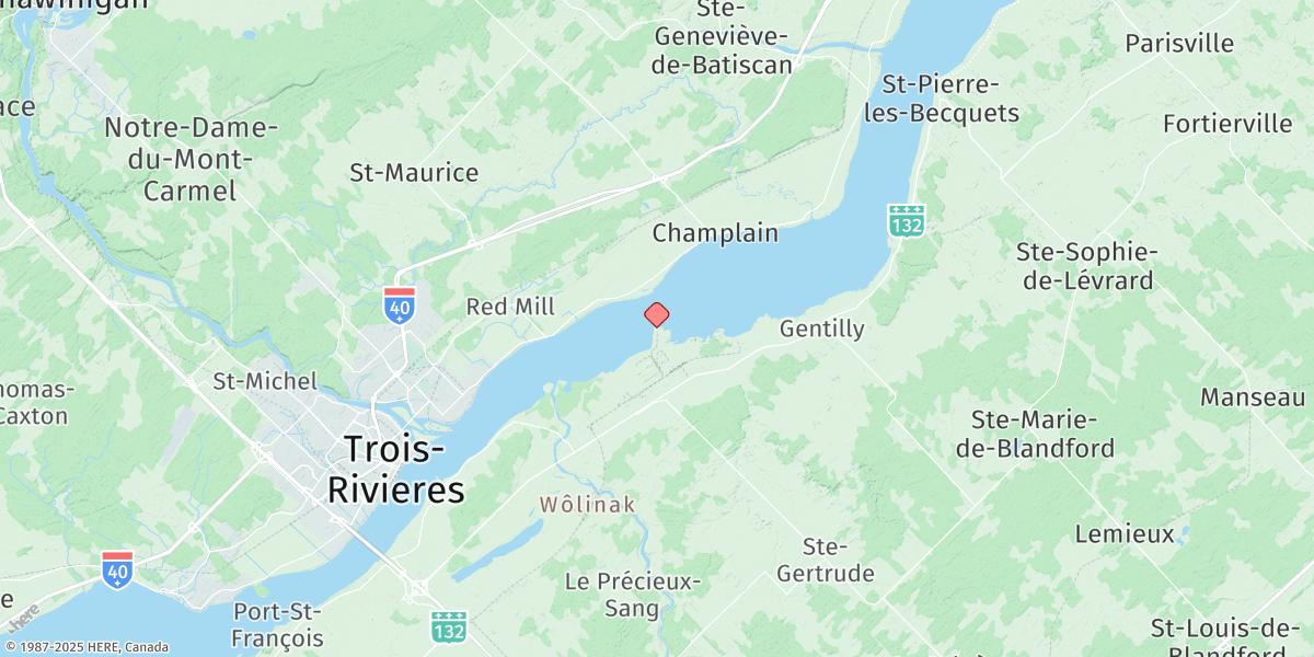 Map of Bécancour
