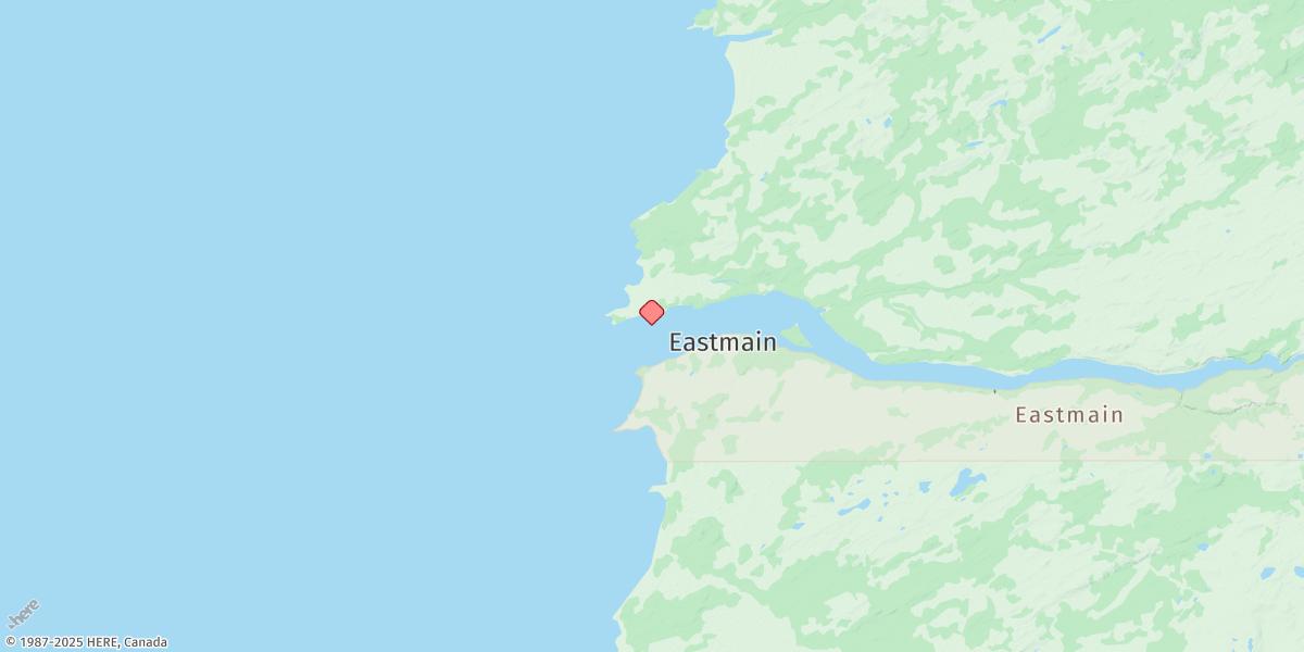 Map of Eastmain River