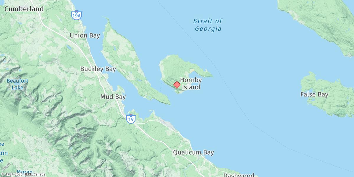 Map of Hornby Island