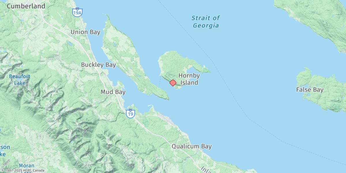 Map of Denman Island