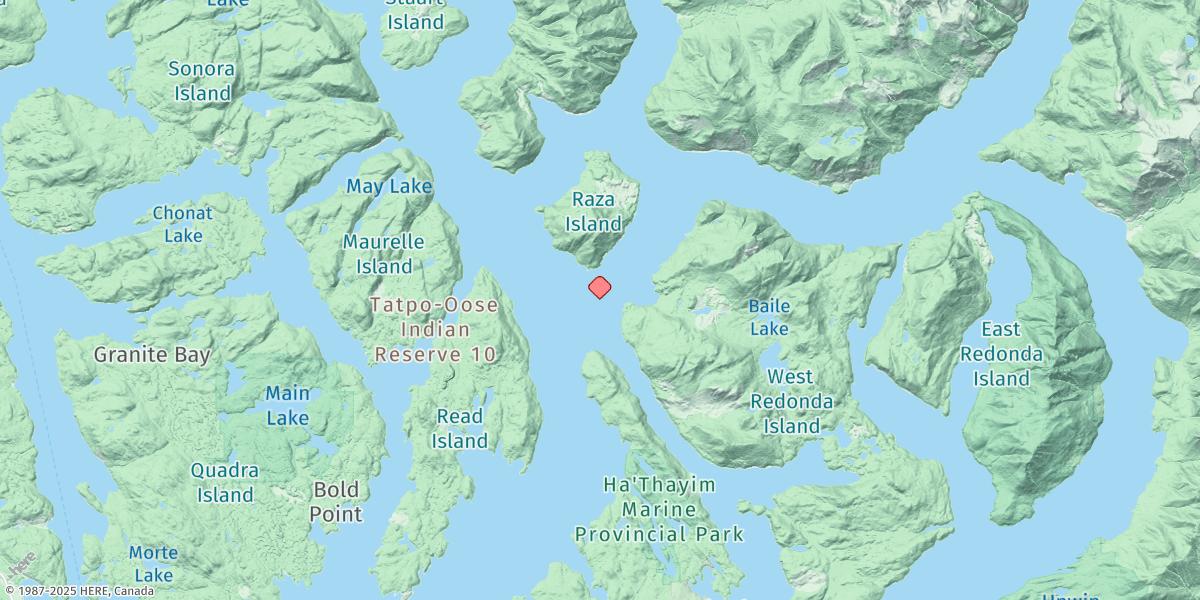 Map of Redonda Bay