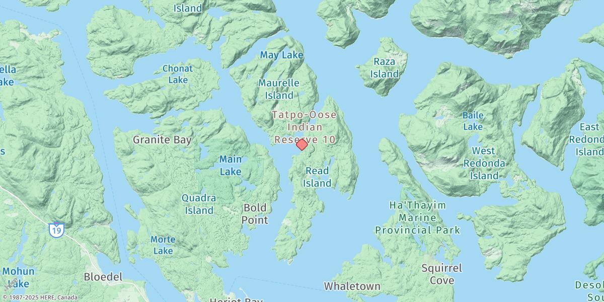 Map of Surge Narrows
