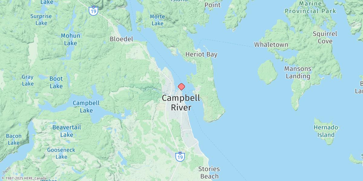Map of Campbell River