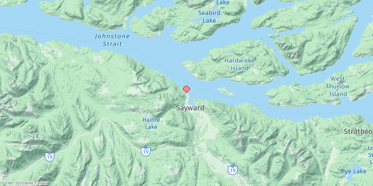 Map of Kelsey Bay