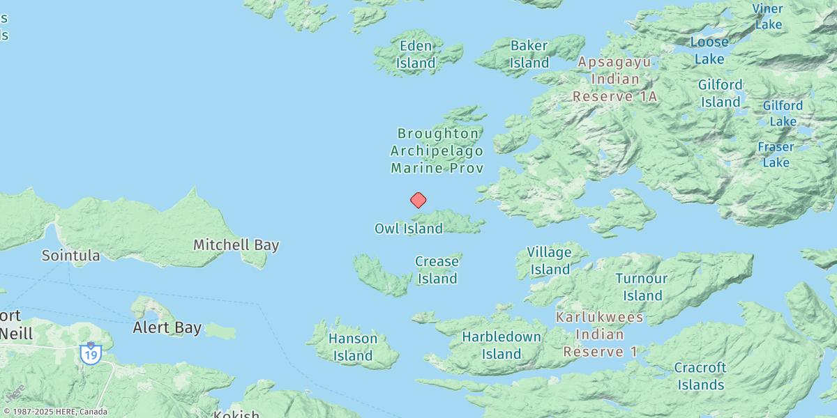 Map of Cedar Island