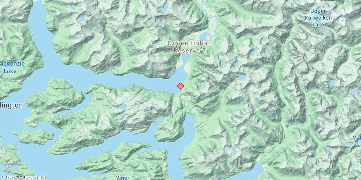 Map of Kingcome Inlet
