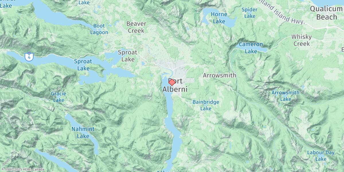 Map of Port Alberni