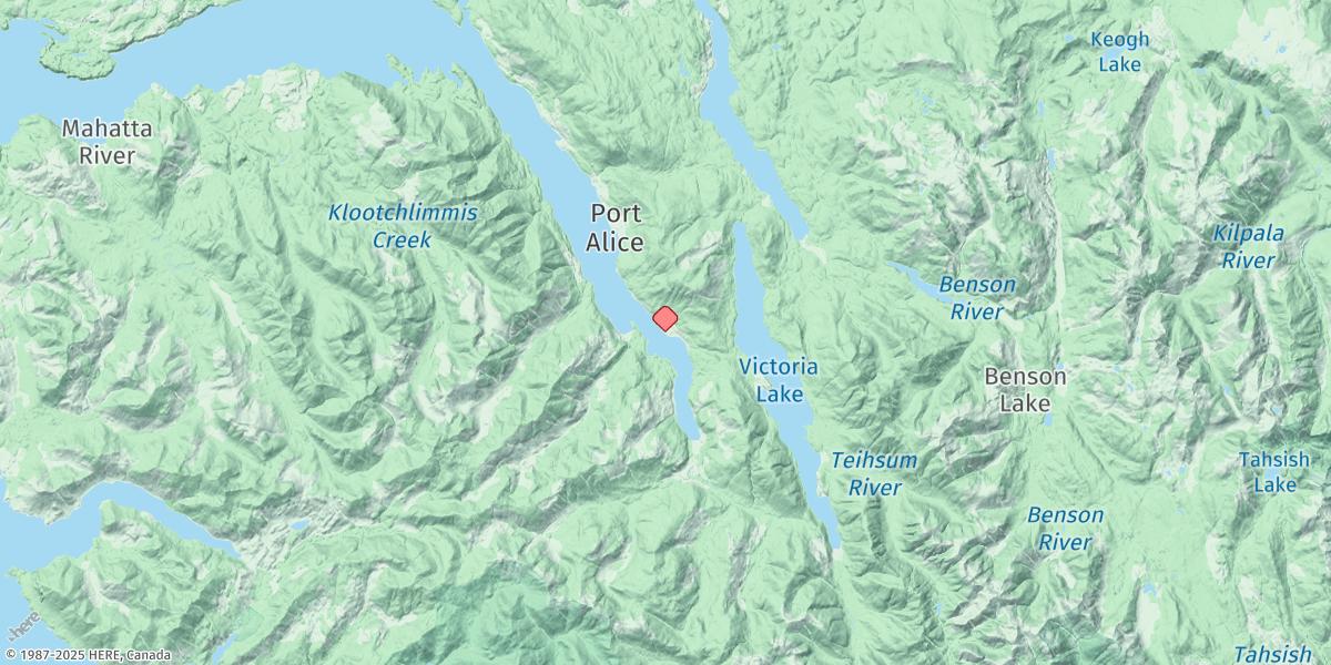 Map of Port Alice