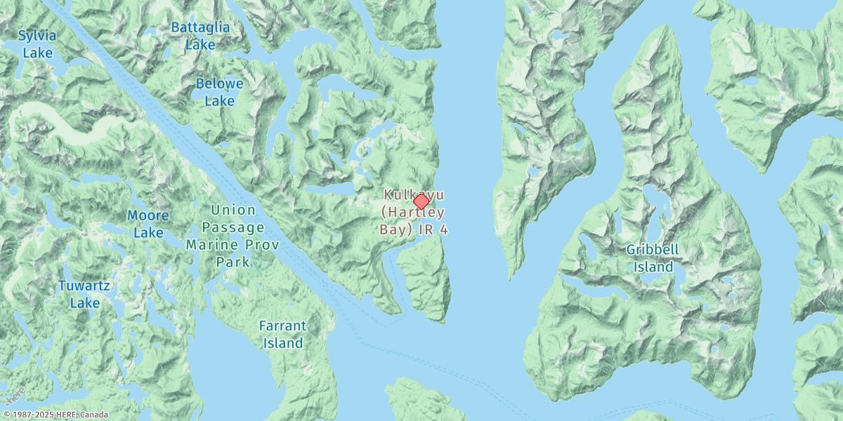 Map of Hartley Bay