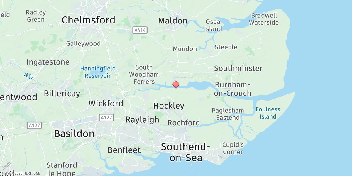 Map of North Fambridge