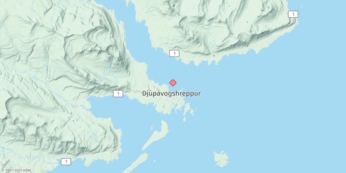 Map of Djupivogur