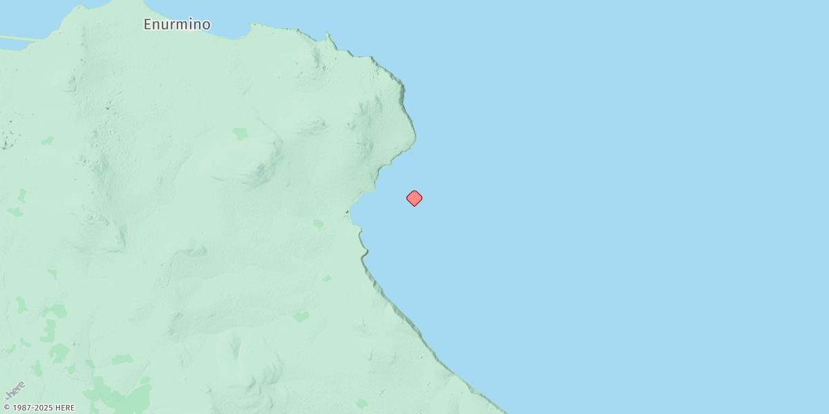 Map of Cape Serdtse Kamen