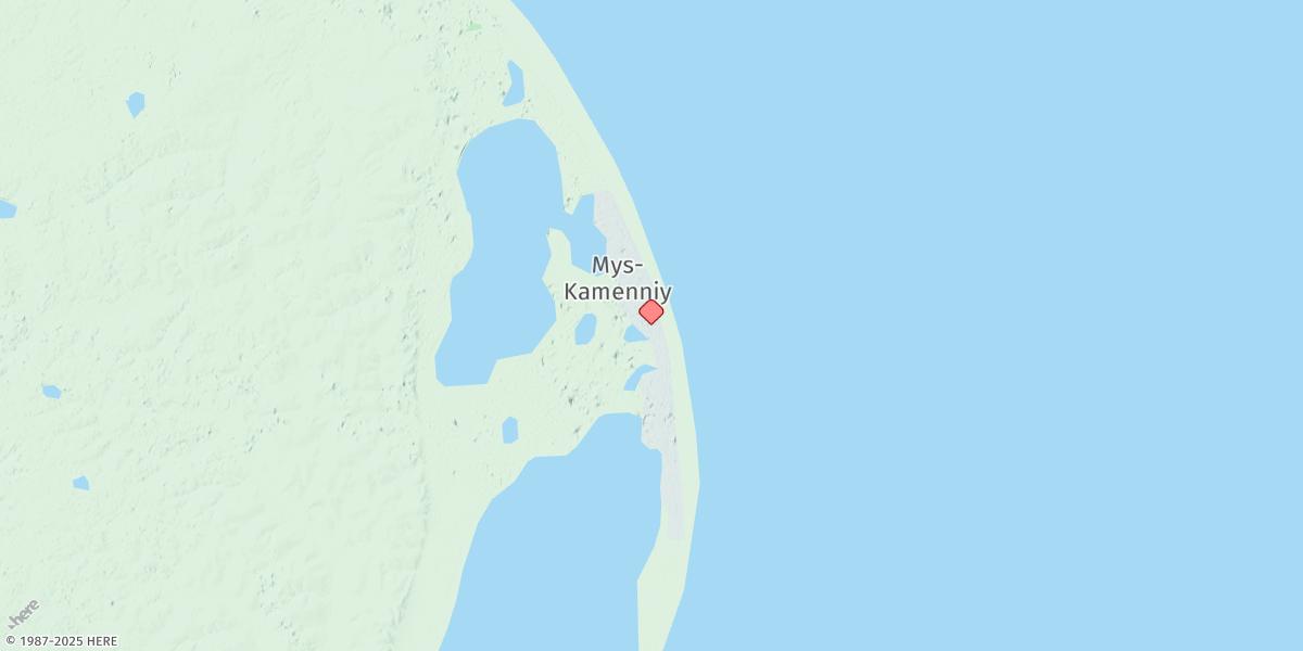 Map of Mys Kamennyy