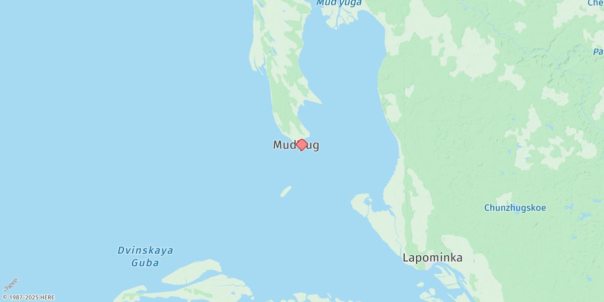 Map of Mys Yuzhnyy