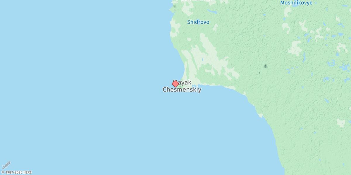 Map of Mys Chesmenskiy