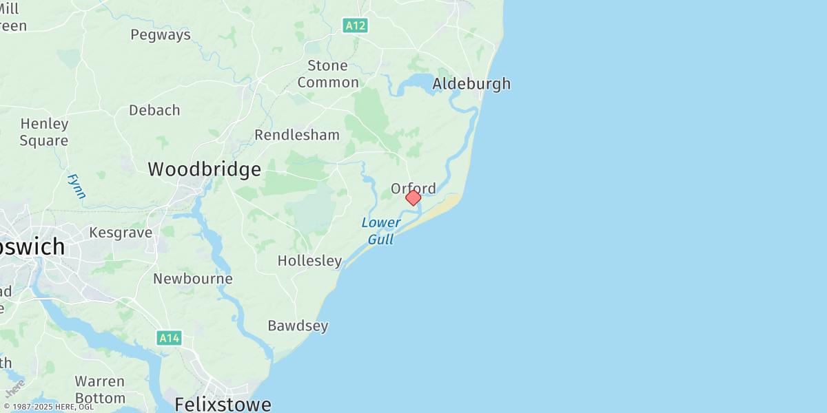 Map of Orford Quay