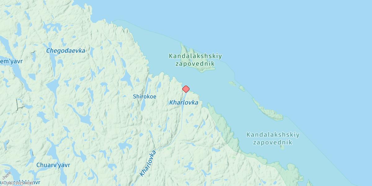 Map of Reka Kharlovka